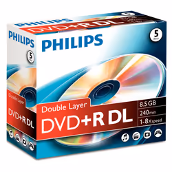 Philips DVD+R DR8S8J05C/00, DVD+R DL, 8,5 Go