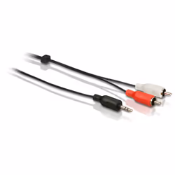 Philips Câble Y stéréo SWA2520W/10, 3,5mm, Mâle, 2 x RCA, Mâle, 3 m, Noir