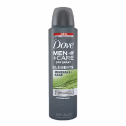 Dove Men+Care Elements Minerals, Hommes, Anti-transpirant, Déodorant spray, 150 ml, 48 h, Universel