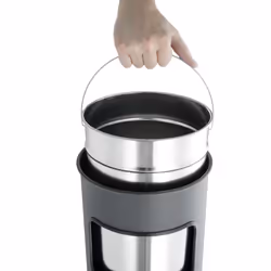 Durable 333023 poubelle 17 L Rond Métal Argent - Vue supplémentaire 5