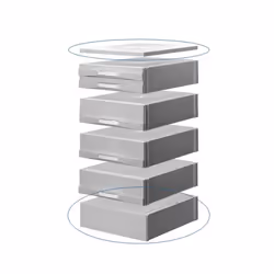 Jalema Base et tablette: tiroir de rangement, Gris, Polystyrène, Monochromatique, 310 mm, 365 mm, 115 mm