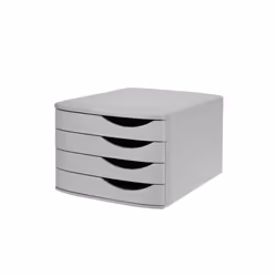 Jalema Re-Solution, 4 tiroir(s), Gris, Plastique, Polystyrène, A4, Monochromatique, 26,4 cm