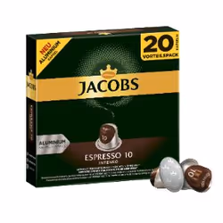 Jacobs ESPRESSO 10 INTENSO, Capsule de café, Espresso, Nespresso, 20 tasses, Boîte