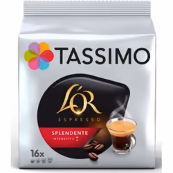 TASSIMO L'OR Espresso Splendente, Capsule de café, Espresso, TASSIMO, 16 tasses, Multicolore, Tassimo