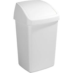 Sunware - Poubelle blanche avec couvercle basculant Delta 50 litres