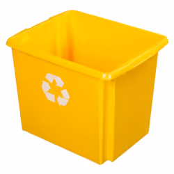 Sigma home 35800646, Boîte de rangement, Jaune, Rectangulaire, Polypropylène (PP), Image, 45 L