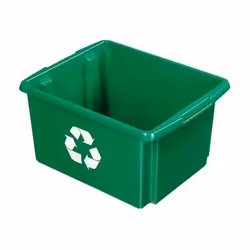 Sigma home 39001247, Boîte de rangement, Vert, Rectangulaire, Polypropylène (PP), Image, 32 L