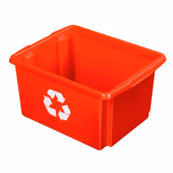 Sigma home 39001249, Boîte de rangement, Rouge, Rectangulaire, Polypropylène (PP), Image, 32 L