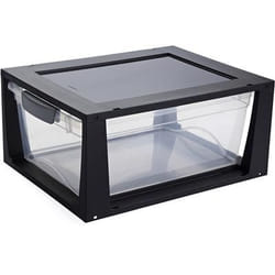 Sunware 48410612 Boîte de rangement Rectangulaire Plastique Noir, Transparent