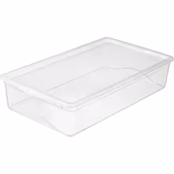 Description générale Boîte de rangement avec couvercle Omega transparent, parfaite pour organiser votre espace tout en gardan ...