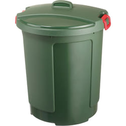 Sunware - Poubelle de jardin couvercle et poignées 75 l Megano Vert- plastique