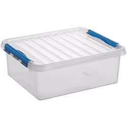 Sunware 78900611, Boîte de rangement, Bleu, Transparent, Rectangulaire, Plastique, Monochromatique, Intérieure