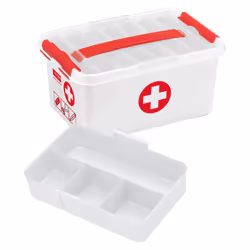Sunware 8711112792197, Boîte de rangement, Rouge, Blanc, Rectangulaire, Motif, Blanc, 6 L
