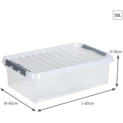 Boîte de rangement en plastique Q-line 32 litres