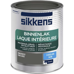 Sikkens - Peinture Laque Intérieure Bois et Fer - Résistance maximale aux taches et rayures - Satin Fonte Grise 0,75 l