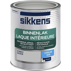 Peinture Laque Intérieure Bois et Fer - Résistance maximale aux taches et rayures - Satin Gris Béton 0,75 l - Sikkens