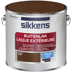 Sikkens - Peinture Laque Extérieure Bois et Fer - Finition tendue, sous-couche intégrée, facile à appliquer - Satin Ton Bois 2,5 l