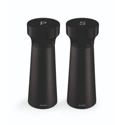 Ensemble de moulins à poivre et à sel en bois Amefa 15 cm 2 pièces Noir