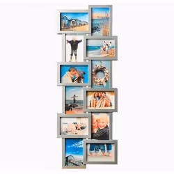 Henzo Holiday Gallery, Multi cadre, Plastique, Argent, Mur, 15 x 10 cm, Rectangulaire