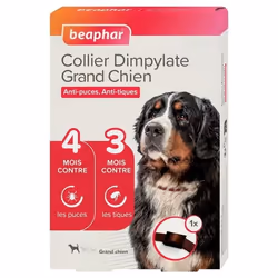 Collier antiparasitaire anti-puces et tiques grands Chiens au Dimpylate