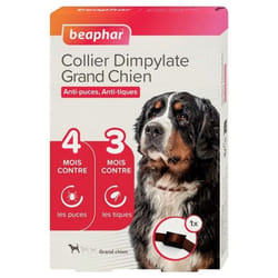 Collier antiparasitaire anti-puces et tiques grands Chiens au Dimpylate