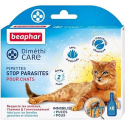 Beaphar Dimethicare Pipettes Stop Parasites Chat 6 unités