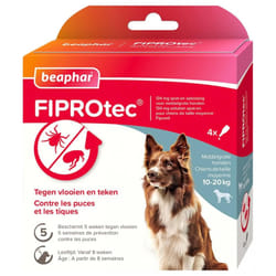 Beaphar Fiprotec 134 mg Solution Spot-On Chiens 10 à 20 kg 4 Pipettes