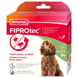 Beaphar Fiprotec 268 mg Solution Spot-On Grands Chiens 20 à 40 kg 4 Pipettes