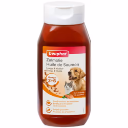 Huile de Saumon - BEAPHAR - Complément Alimentaire - Oméga 3 - Oméga 6 - Santé du Chat