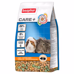 Beaphar Care+, Granulés, 250 g, Cochon d'inde, Oméga-3, Oméga-6, Vitamine A, Vitamine B1, Vitamine B12, Vitamine B2, Vitamine ...