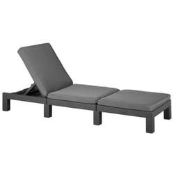 Allibert Daytona chaise de plage Graphite, Gris Couché(e)/assis(e)