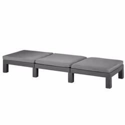 Allibert Daytona chaise de plage Graphite, Gris Couché(e)/assis(e)