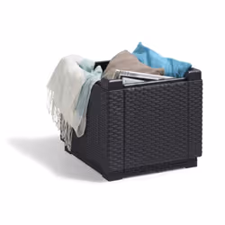 Allibert - Pouf de rangement Cube avec coussin Graphite Keter - Graphite