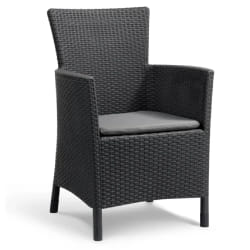 Allibert - Chaise de salle à manger de jardin Iowa graphite 215526 Keter - Graphite