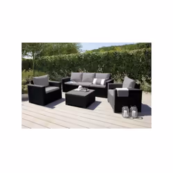 Salon de jardin - ALLIBERT - CALIFORNIA - Modulable - Gris