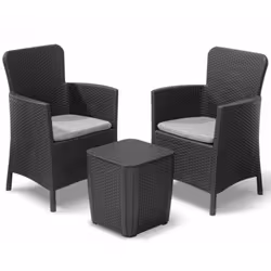 Avec l'ensemble pratique de mobilier de balcon Miami de la marque Keter, vous pouvez transformer votre balcon ou votre espace ...