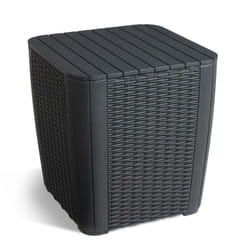 Allibert - Table d'appoint de jardin Luzon Osier plat Graphite Keter - Graphite
