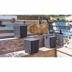 Allibert - Table d'appoint de jardin Luzon Osier plat Graphite Keter - Graphite