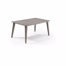 Table - Pour 6 personnes - Design contemporain - En résine de synthese : polypropylene et caco3 - A monter soi-meme - Dimensi ...
