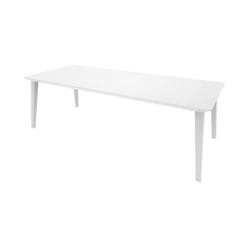 Jardin Table Lima 240 6-10 personnes avec allonge - Design contemporain - Blanc - Allibert