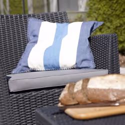 Les Tendances - Keter Set Lounge mia Grafite Canapé + 2 Fauteuils + Table de Rangement