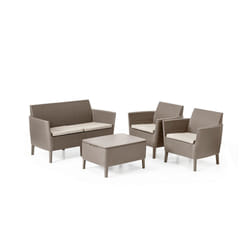 Allibert Salemo ensemble de meubles de jardin Cappucino