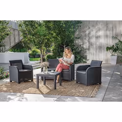 Keter 249561 ensemble de meubles de jardin Graphite, Gris
