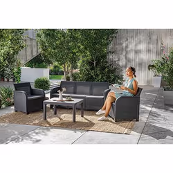 Keter 249587 ensemble de meubles de jardin Graphite, Gris