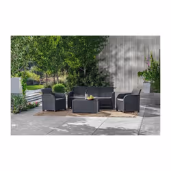 Salon comprenant 1 canap' 3 places ( L 163 x P 65 x H 74 cm) + 2 fauteuils (L 65 x P 63 x H 74cm) avec coussins d'assises pol ...