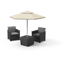 Keter - Salon de jardin Tahiti 2 places avec coussins - Anthracite