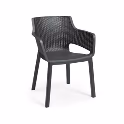 Lots de 6 Fauteuils monoblocs Eva empilables forme cabriolet en résine de synthese injectée (polypropylene - Caco3),imitation ...