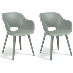 Chaises de jardin Akola lot de 2 Vert vintage Keter