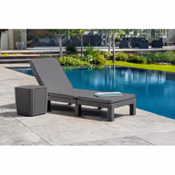 Keter Daytona Deluxe chaise de plage Gris Couché(e)/assis(e)