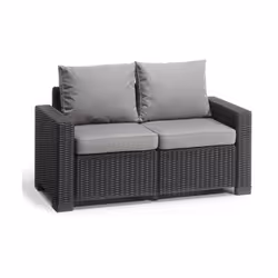 Description générale Le canapé 2 places CALIFORNIA, en couleur Graphite avec des coussins Panama Cool Grey, allie confort et  ...